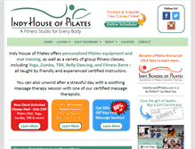 Tablet Screenshot of indyhouseofpilates.com